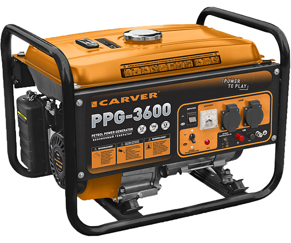 Бензиновый электрогенератор CARVER PPG-3600