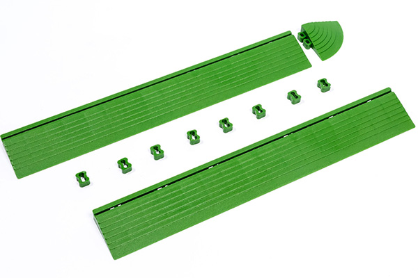 Бордюр для модульного покрытия HELEX (6×40 см, зелёный)