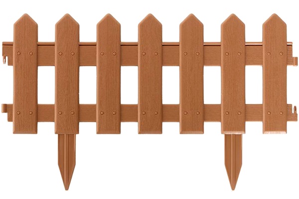 Декоративное ограждение «Палисадник» (0,2 × 1,9 м, коричневый)