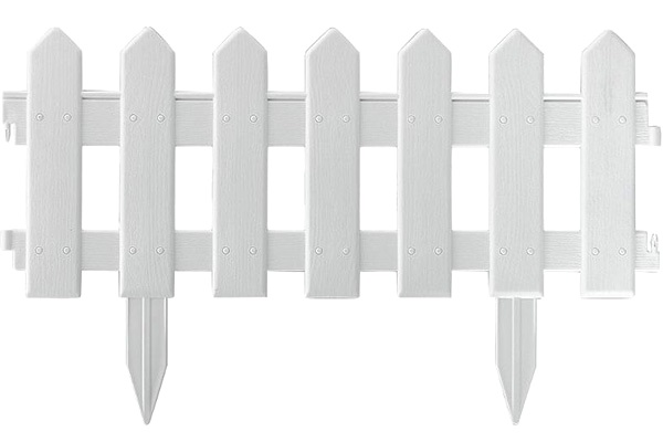 Декоративное ограждение «Палисадник» (0,2 × 1,9 м, белый)