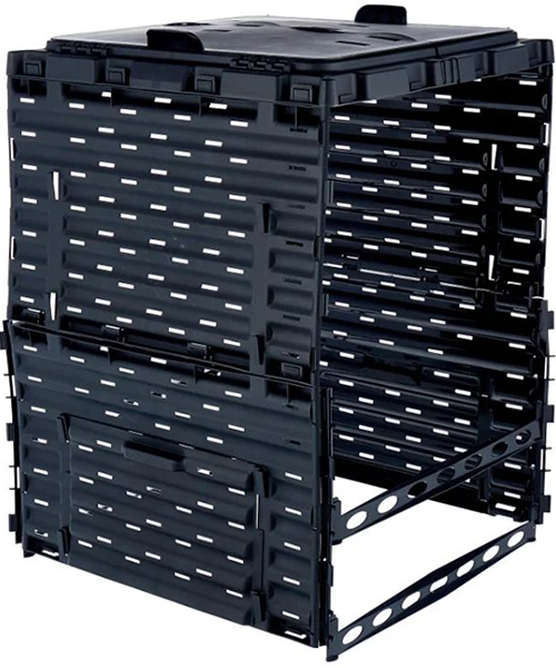 Расширитель компостера PITECO 300 л с крышкой (80 × 60 × 60 см, чёрный)