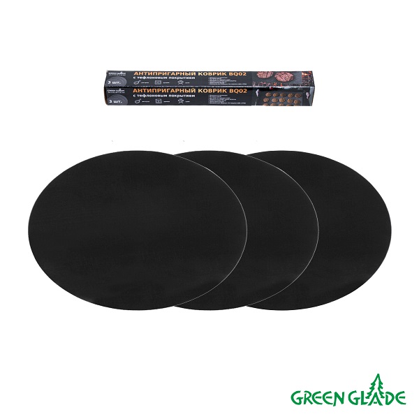 Набор антипригарных ковриков для гриля Green Glade BQ02 (D=30 см, комплект 3 штуки)
