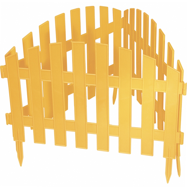 Декоративное ограждение «Винтаж» (0,28 × 3 м, жёлтый)