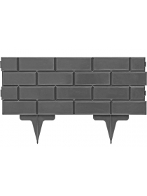 Декоративное ограждение ПРОТЭКТ «Кирпич» (0,29 × 2,5 м, серый)