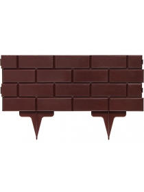 Декоративное ограждение ПРОТЭКТ «Кирпич» (0,29 × 2,5 м, коричневый)