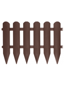 Декоративное ограждение ПРОТЭКТ «Штакетник» (0,4 × 2,4 м, коричневый)